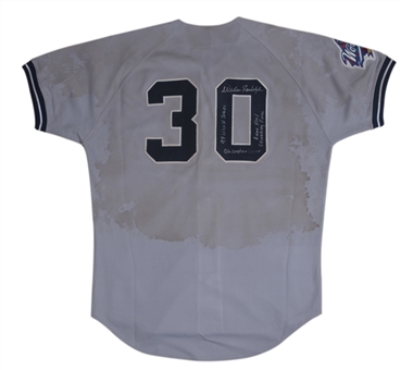 1998 Willie Randolph Game Used and Signed New York Yankees World Series Road Coaches Jersey - Clinching Game and Champagne Celebration (Randolph LOA)  